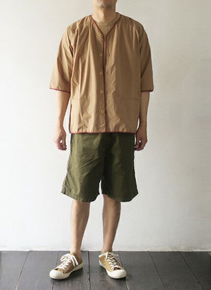 Kapital KAPITAL smiley shorts rain smile brand new khaki yellow L Size US 33 - 8 Thumbnail