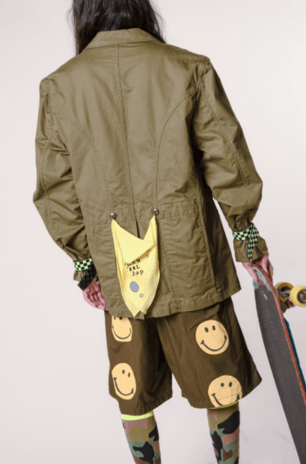 Kapital KAPITAL smiley shorts rain smile brand new khaki yellow L Size US 33 - 7 Thumbnail
