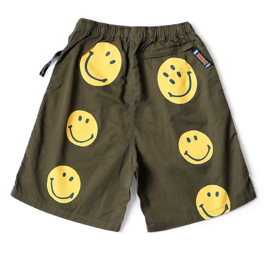 Kapital KAPITAL smiley shorts rain smile brand new khaki yellow L Size US 33 - 1 Thumbnail