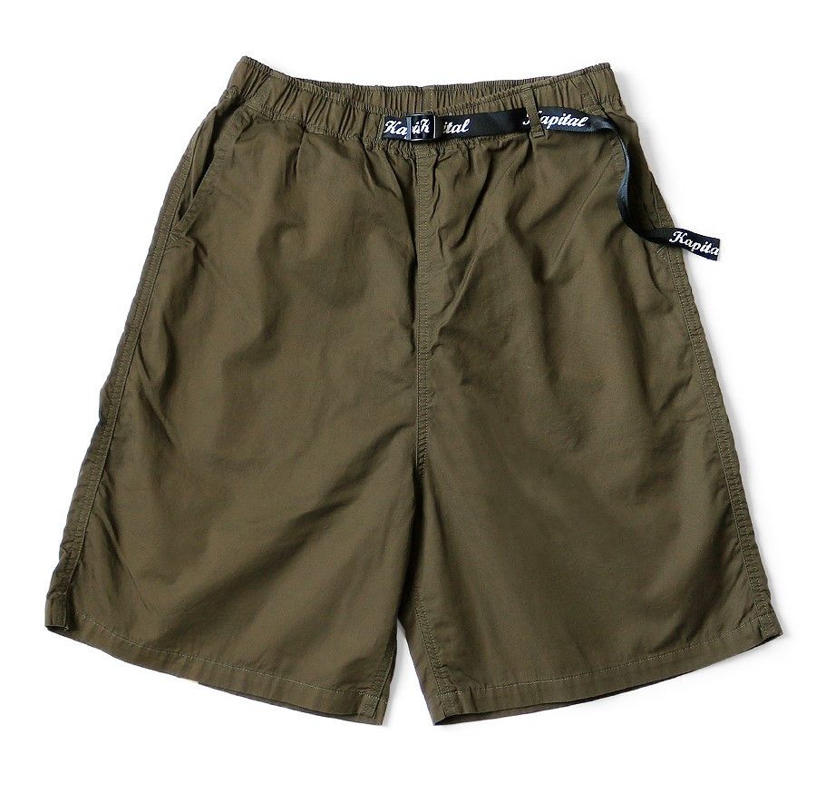 Kapital KAPITAL smiley shorts rain smile brand new khaki yellow L Size US 33 - 2 Thumbnail