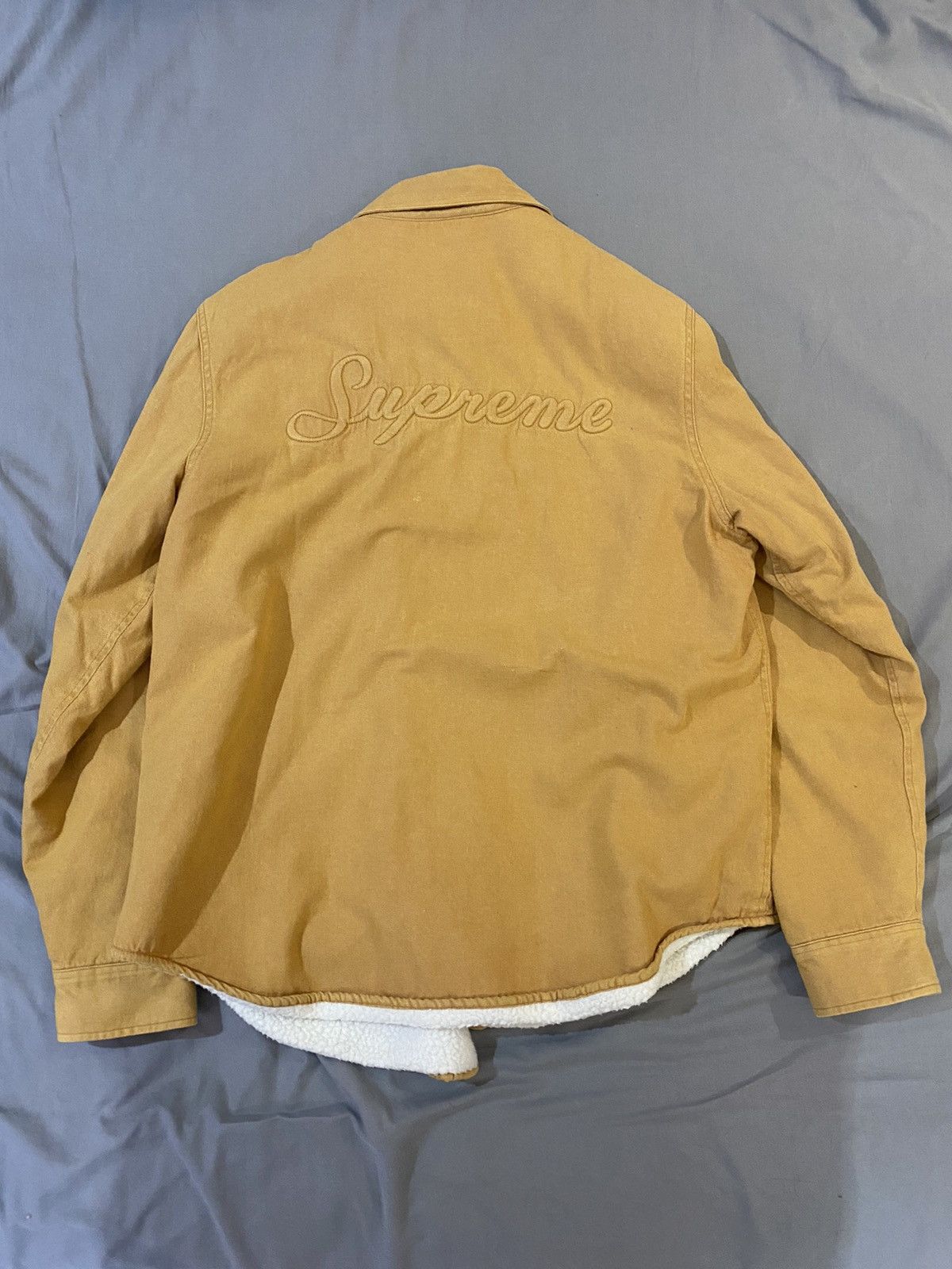 Supreme Supreme Sherpa-lined Denim Shirt/Jacket - Medium | Grailed 