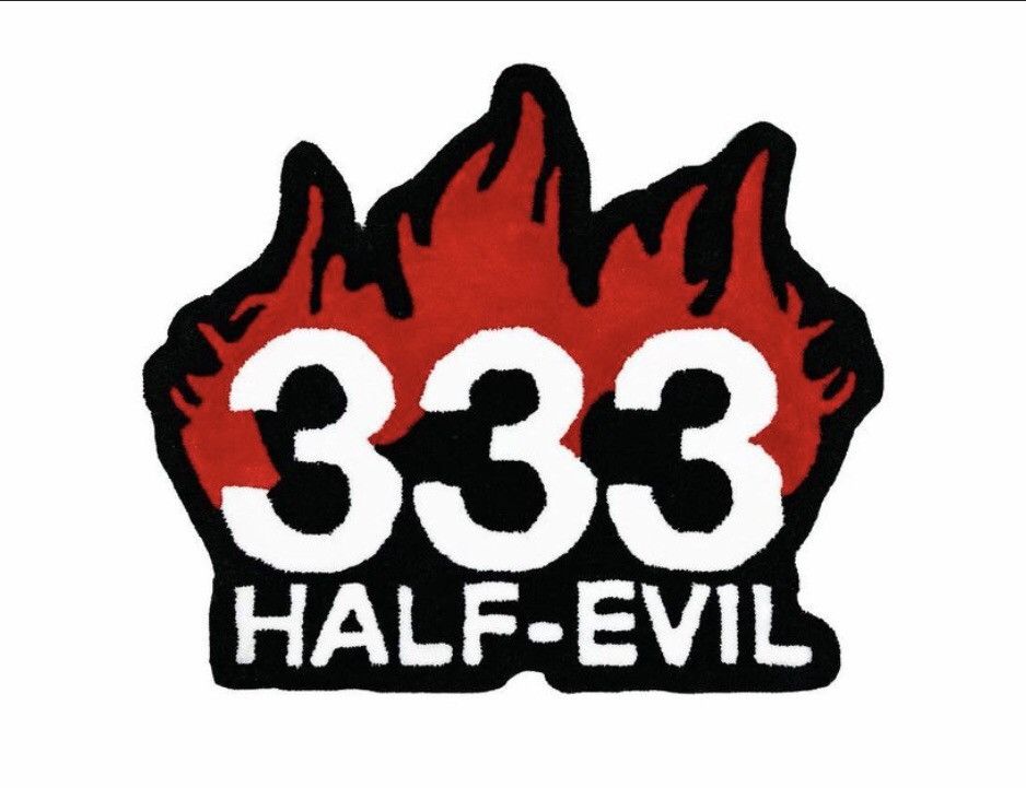 Half Evil Half Evil Flame Logo 333 Rug | Grailed