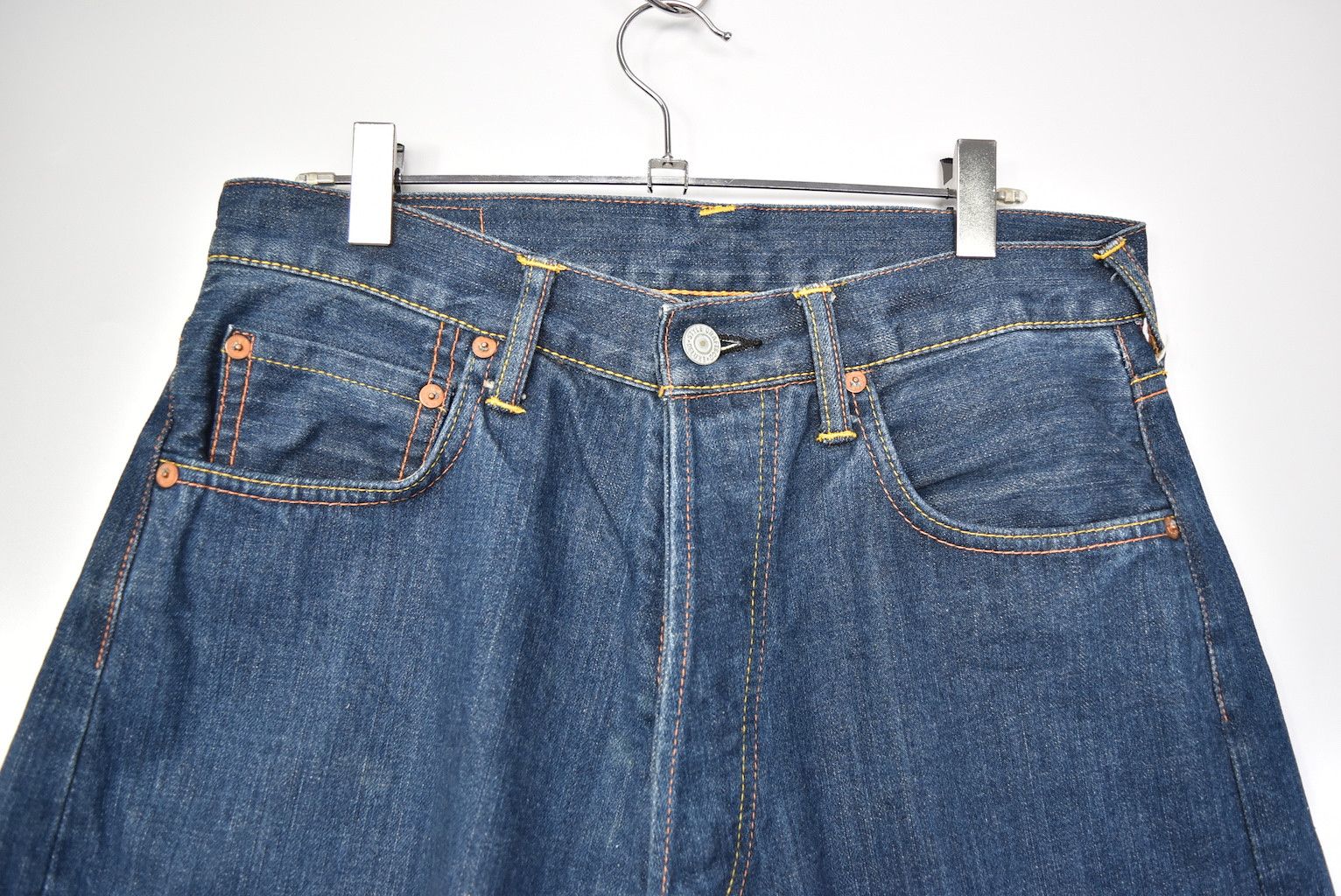 Evisu EVISU/painted denim shorts/22391 - 0429 75 Size US 33 - 4 Thumbnail