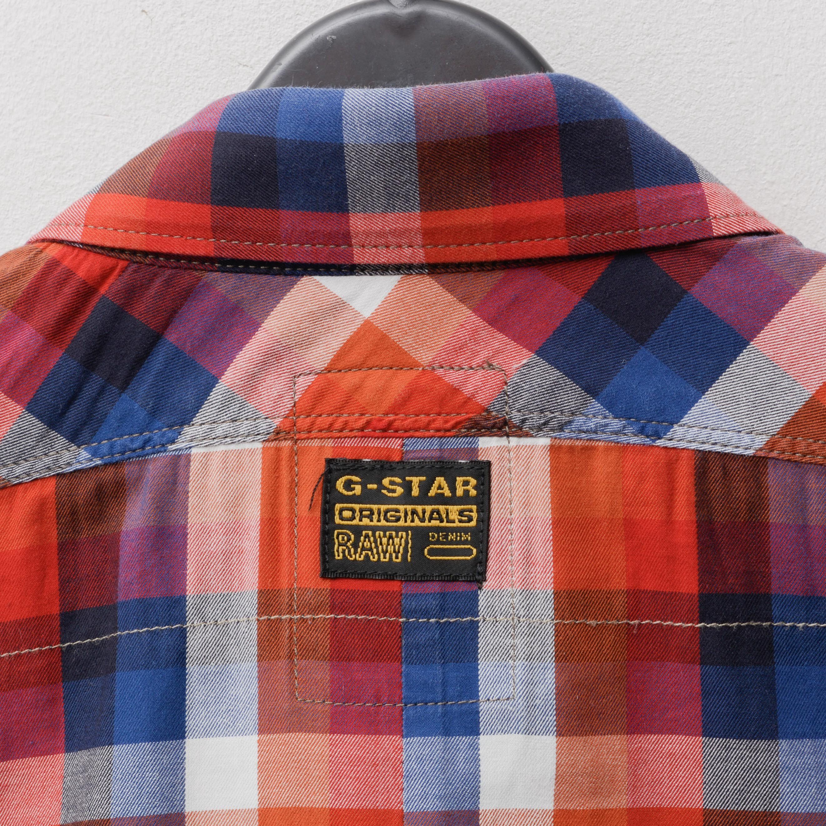 G-Star G STAR RAW Casual Shirt Long Sleeve check Plaid Button Up Size US L / EU 52-54 / 3 - 9 Thumbnail