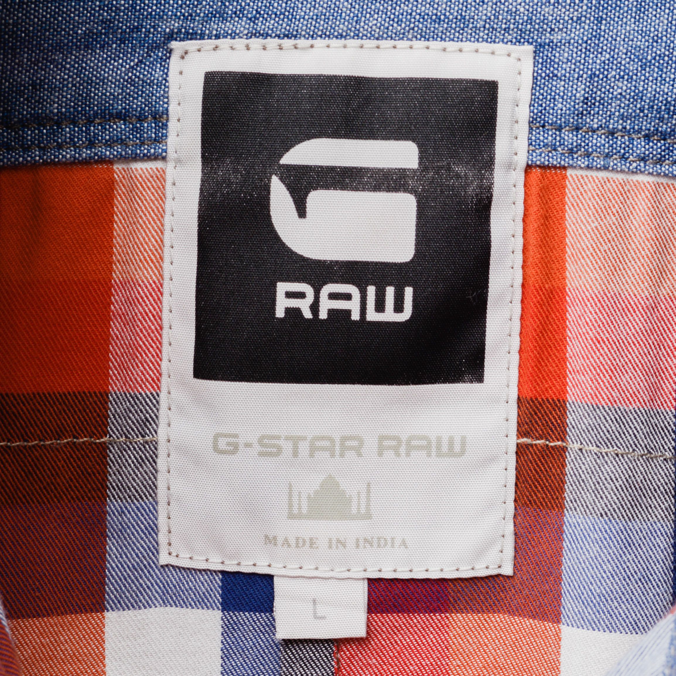 G-Star G STAR RAW Casual Shirt Long Sleeve check Plaid Button Up Size US L / EU 52-54 / 3 - 5 Thumbnail