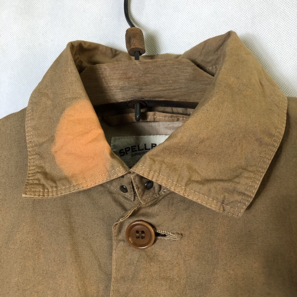 Japanese Brand × Spellbound Spellbound Japan Khaki Chore Coat Distressed Jacket Size US M / EU 48-50 / 2 - 5 Thumbnail