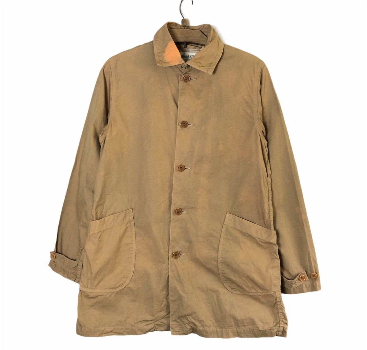 Japanese Brand × Spellbound Spellbound Japan Khaki Chore Coat Distressed Jacket Size US M / EU 48-50 / 2 - 1 Thumbnail