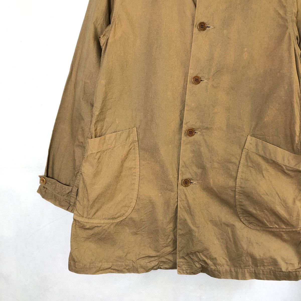 Japanese Brand × Spellbound Spellbound Japan Khaki Chore Coat Distressed Jacket Size US M / EU 48-50 / 2 - 7 Thumbnail