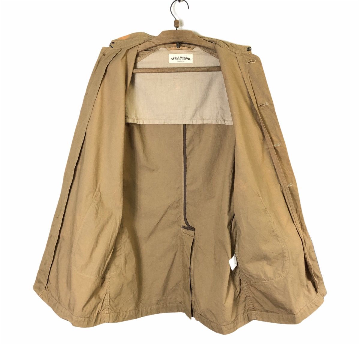 Japanese Brand × Spellbound Spellbound Japan Khaki Chore Coat Distressed Jacket Size US M / EU 48-50 / 2 - 3 Thumbnail