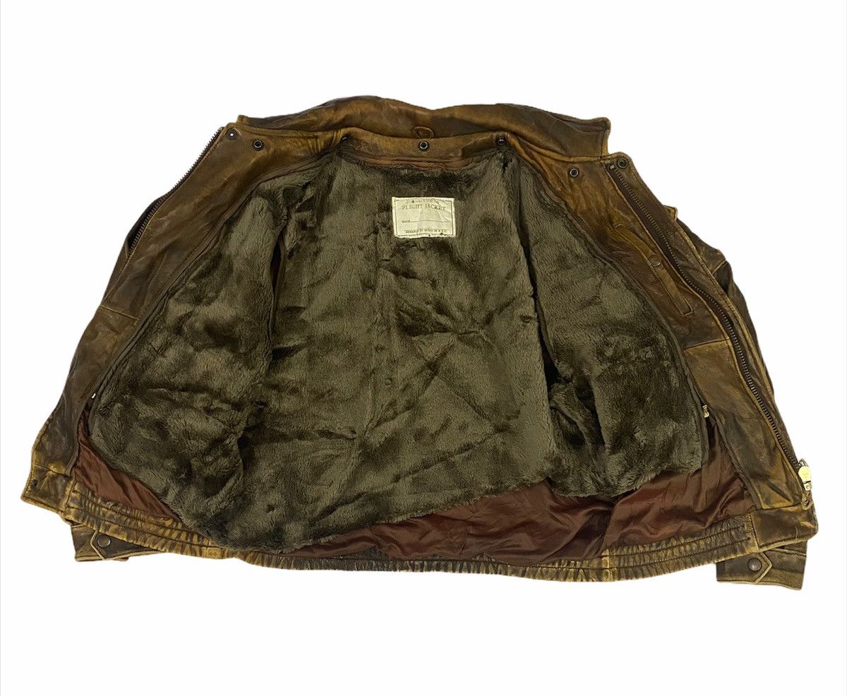 Vintage Houston Distressed Flight Jacket Sheepskin leather jacket Size US M / EU 48-50 / 2 - 5 Thumbnail
