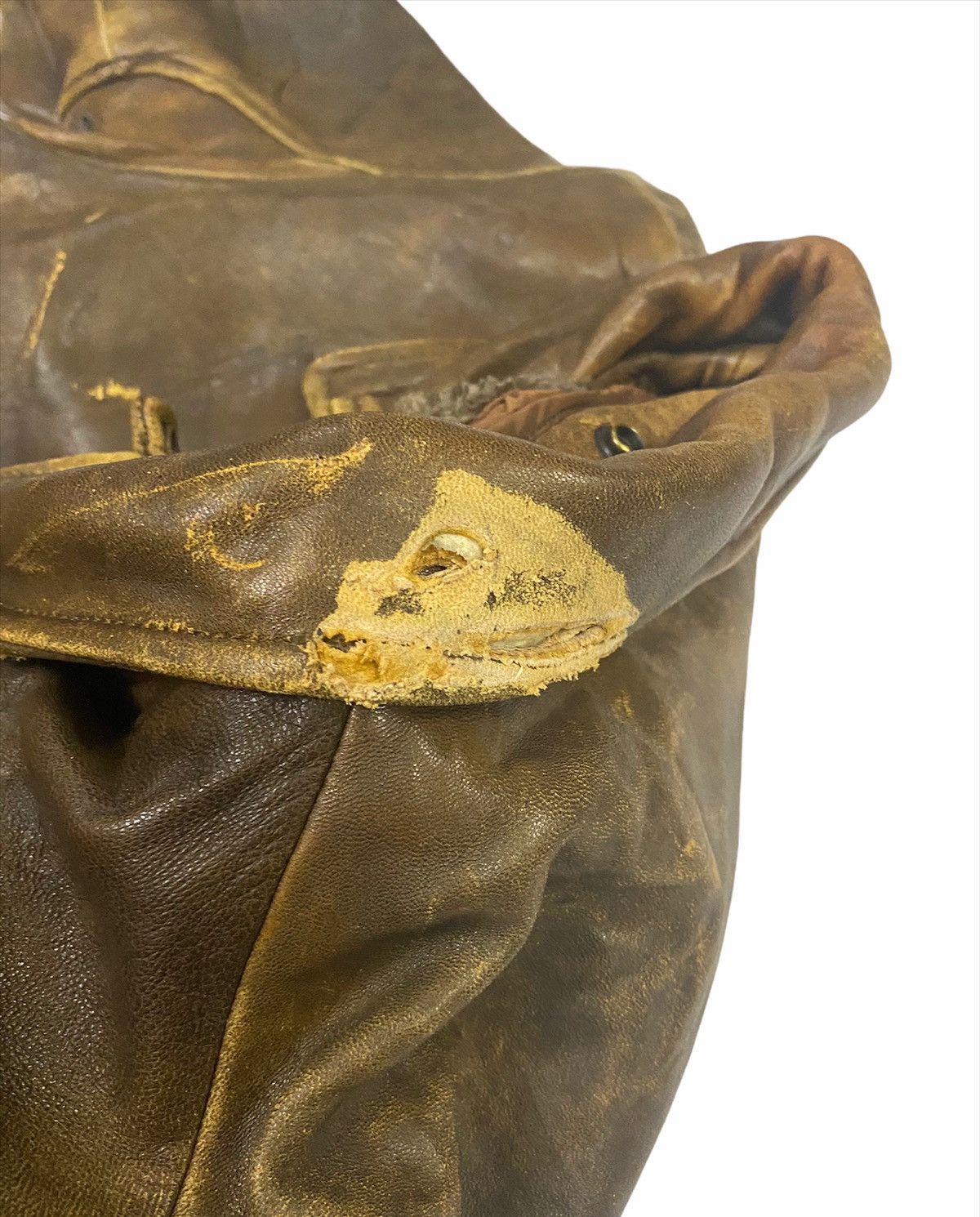 Vintage Houston Distressed Flight Jacket Sheepskin leather jacket Size US M / EU 48-50 / 2 - 11 Thumbnail
