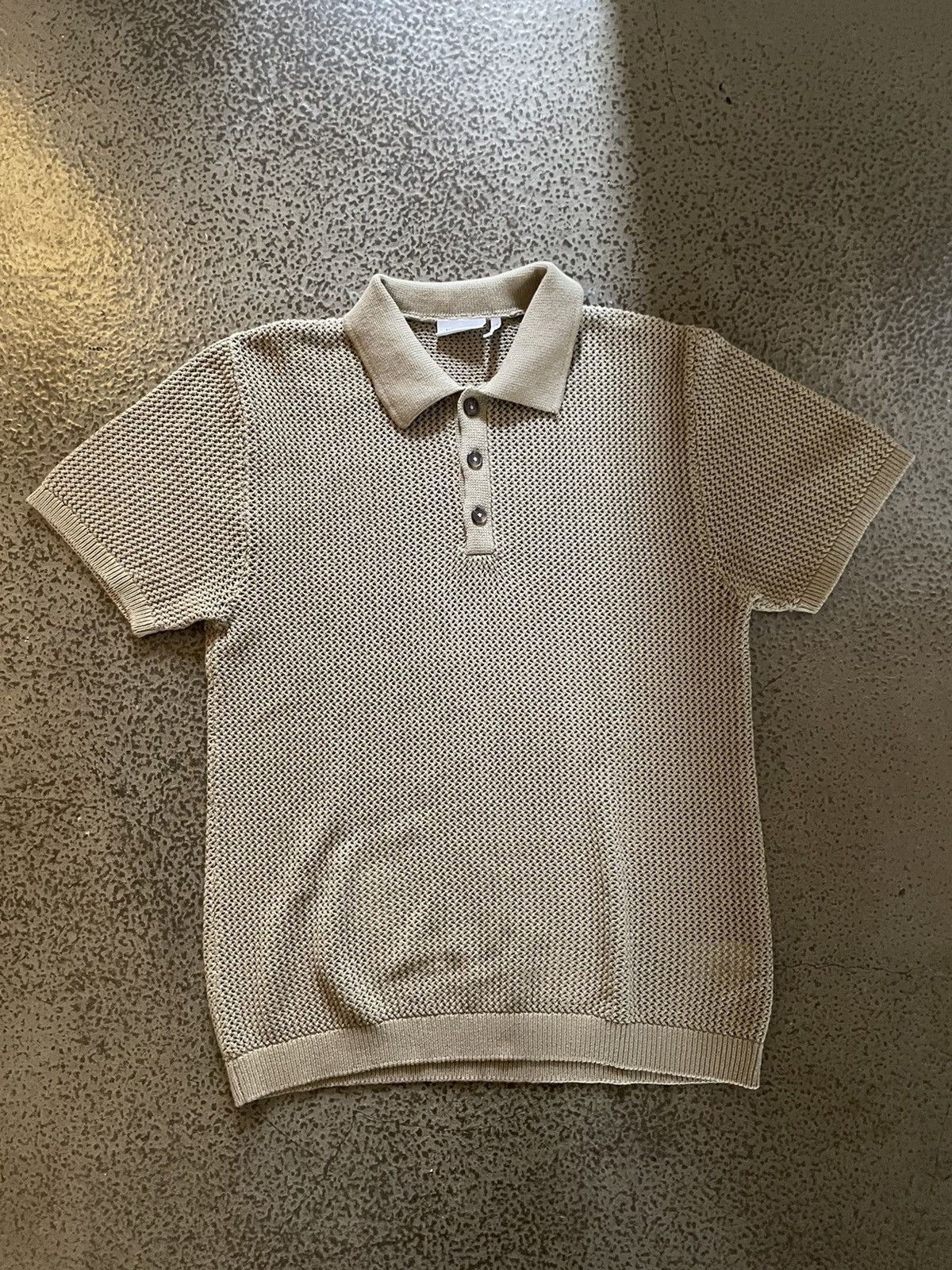 Tan Crochet Polo
