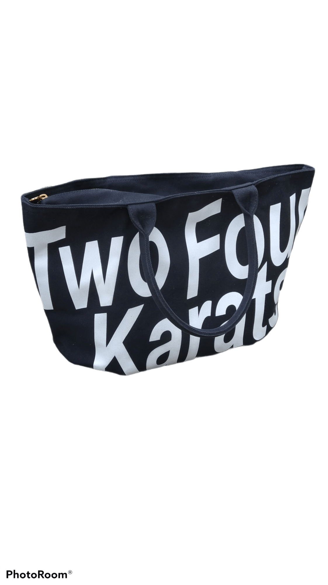 JAPANESE BRAND CANVAS TOTE BAG 24 KARATS SPELLOUT