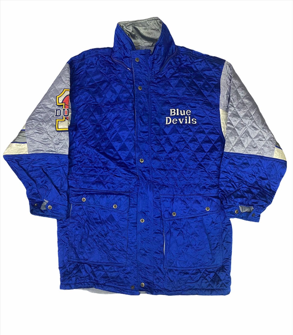 Vintage Vintage Duke Blue Devil Quilted Long Jacket Size US XL / EU 56 / 4 - 3 Thumbnail