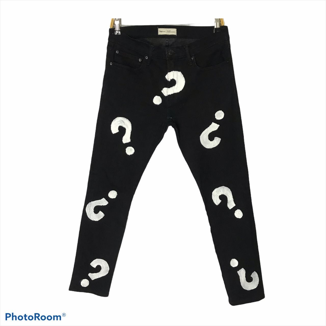 Japanese Brand 🔥Gap 1969 Super Skinny Art Paints Design Full Denim Jeans Size US 34 / EU 50 - 1 Thumbnail