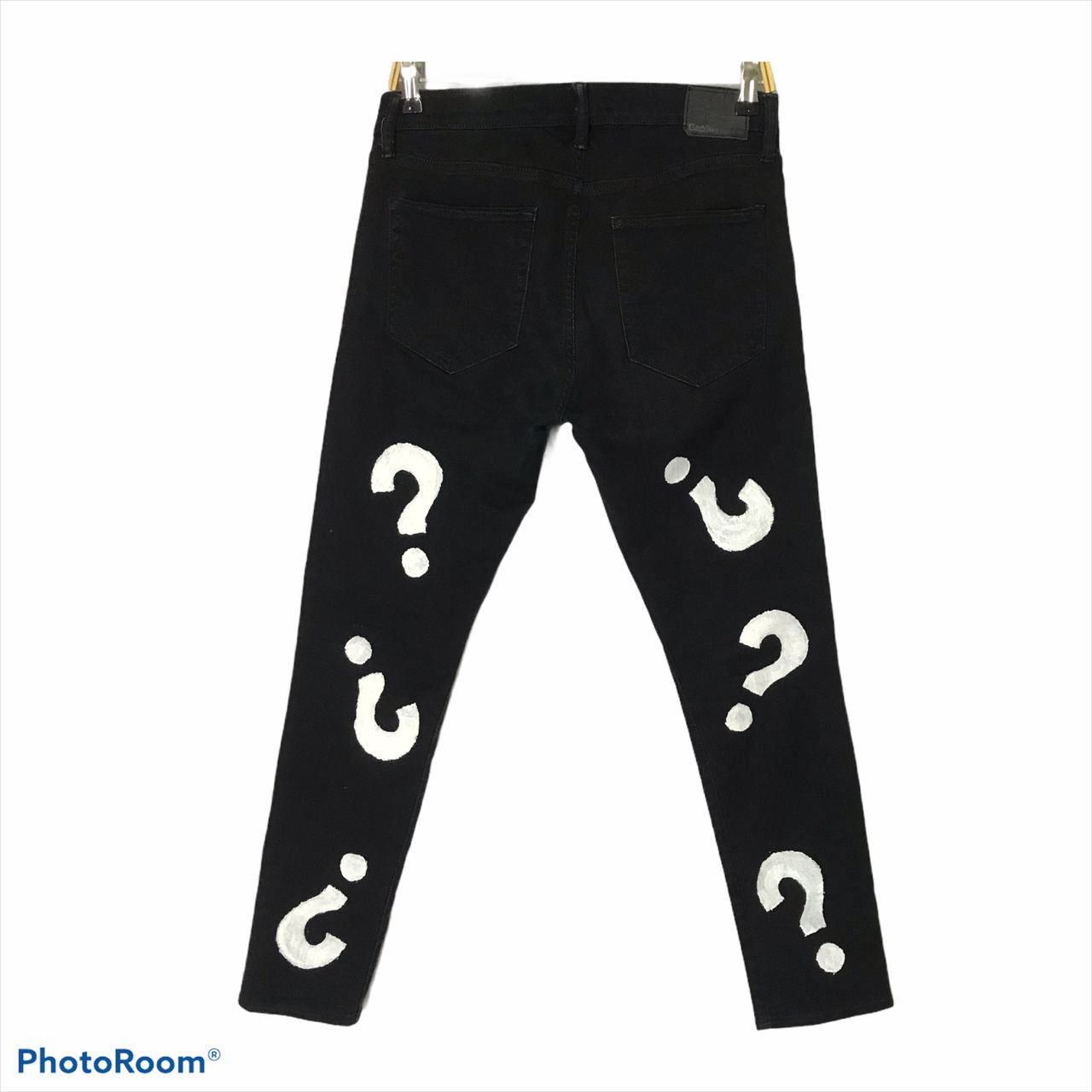 Japanese Brand 🔥Gap 1969 Super Skinny Art Paints Design Full Denim Jeans Size US 34 / EU 50 - 2 Thumbnail