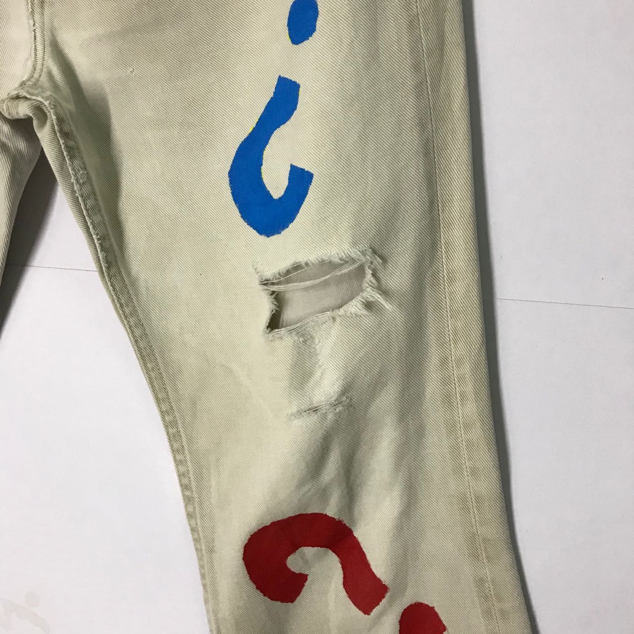 Levi's Vintage Clothing 🔥VTG Levi's 517 Art Design Paints Bootcut Denim Jeans Size US 32 / EU 48 - 4 Thumbnail