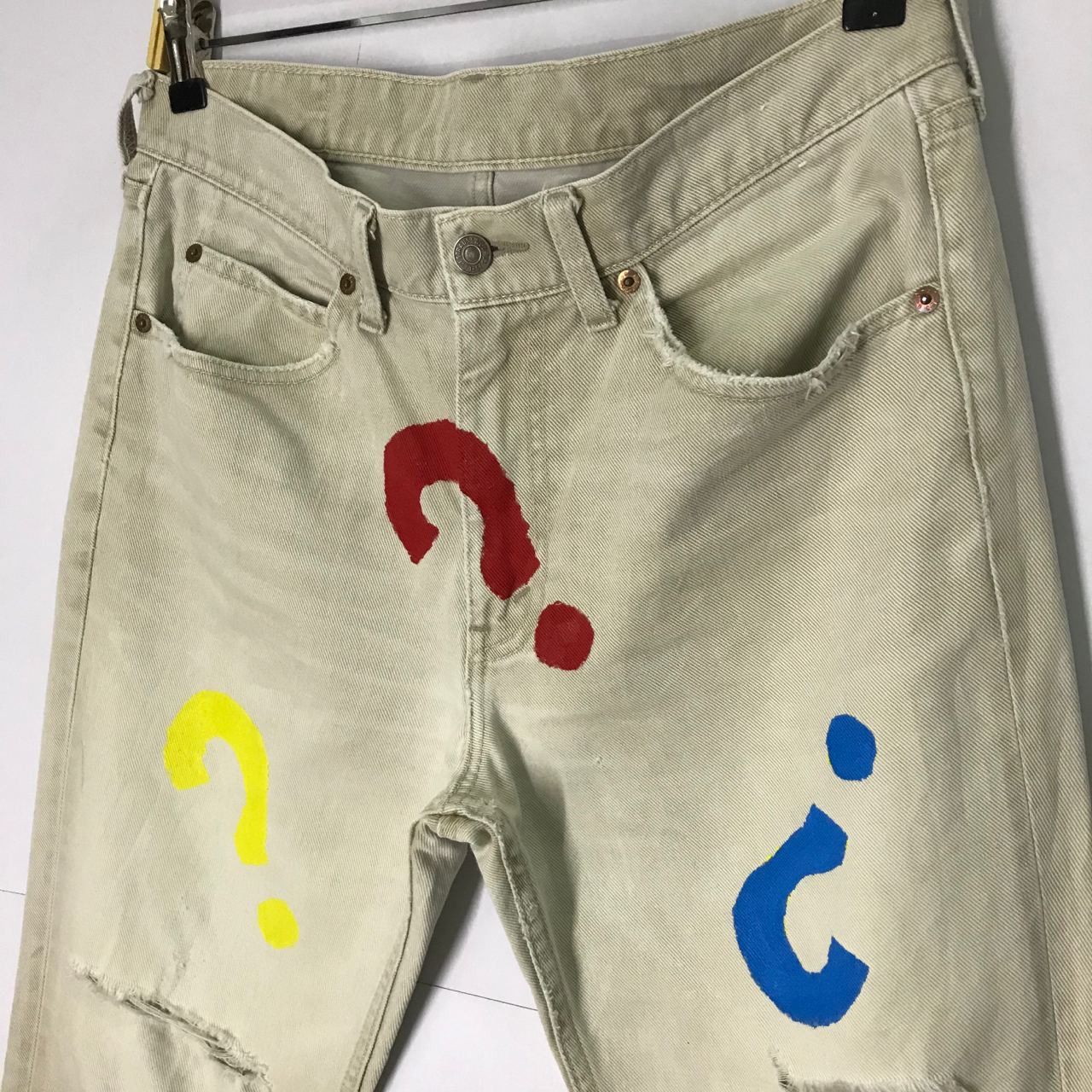 Levi's Vintage Clothing 🔥VTG Levi's 517 Art Design Paints Bootcut Denim Jeans Size US 32 / EU 48 - 3 Thumbnail