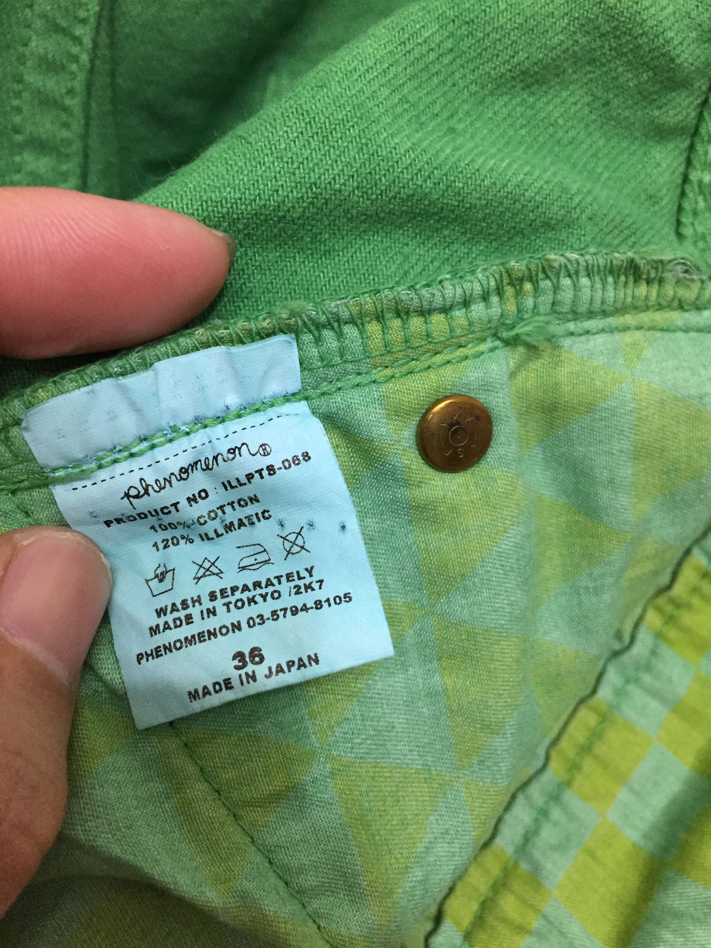 2007 PHENOMENON Japan Light green denim