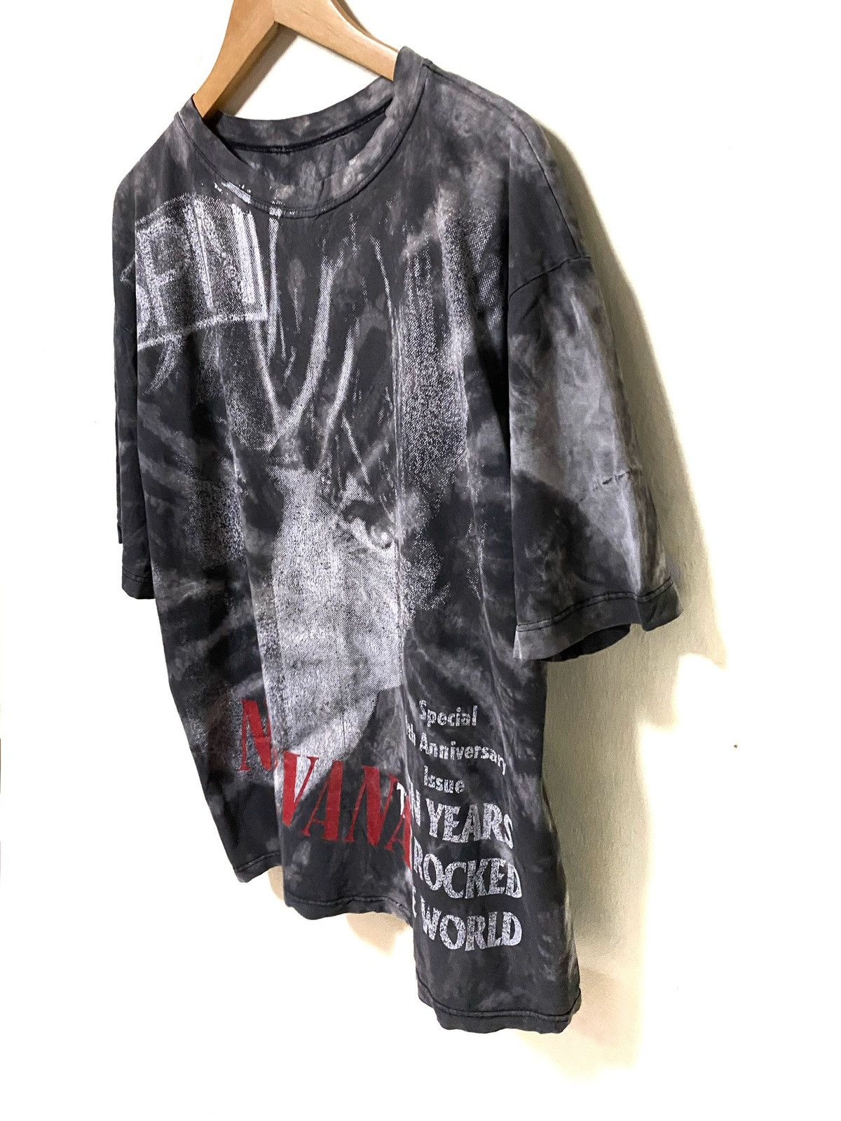 Nirvana × Vintage Rare🔥Vintage Nirvana Kurt Cobain Spin Magazine Cover Tshirt Size US XL / EU 56 / 4 - 4 Thumbnail