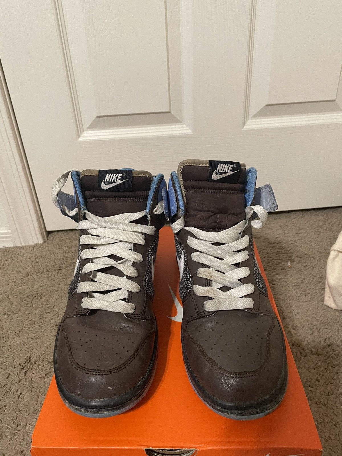 Nike × Vintage WS Dunk High Brq Brown | White | University Blue | Dark Ob Size US 10 / EU 43 - 5 Thumbnail
