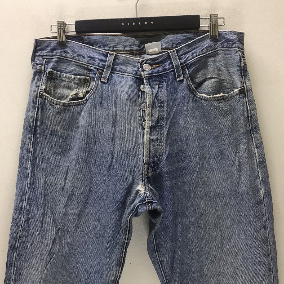 Levi's Vintage Levis 501 Lightwash Jeans Size US 35 - 3 Thumbnail