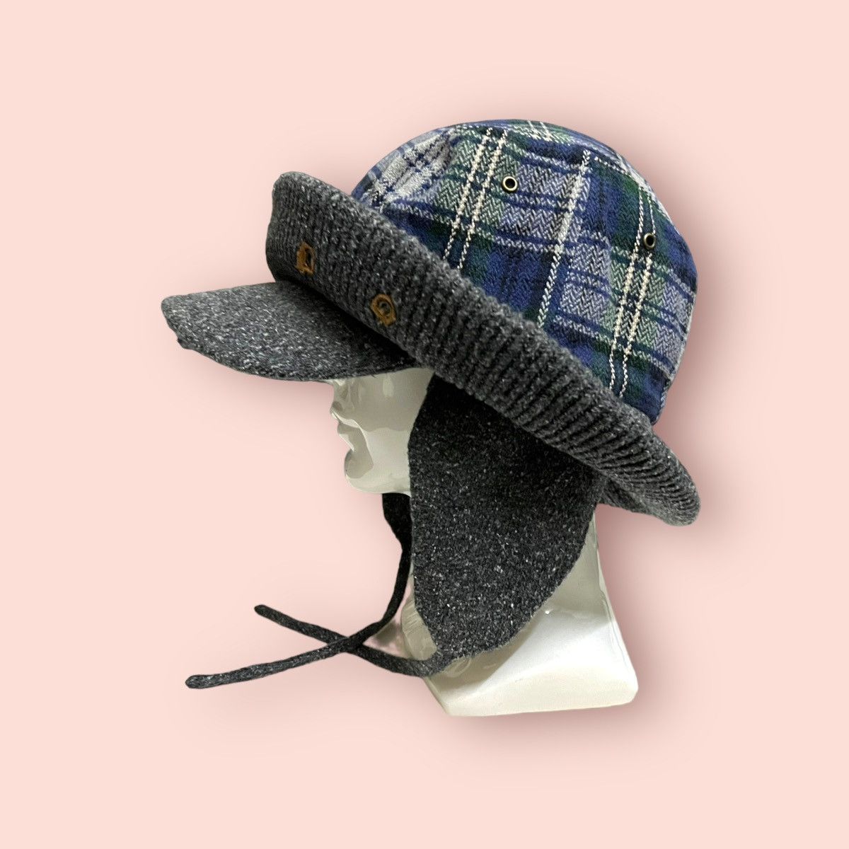 Japanese Brand RARE OVERRIDE DOUBLE VISOR EARFLAP HAT JAPAN Size ONE SIZE - 4 Thumbnail