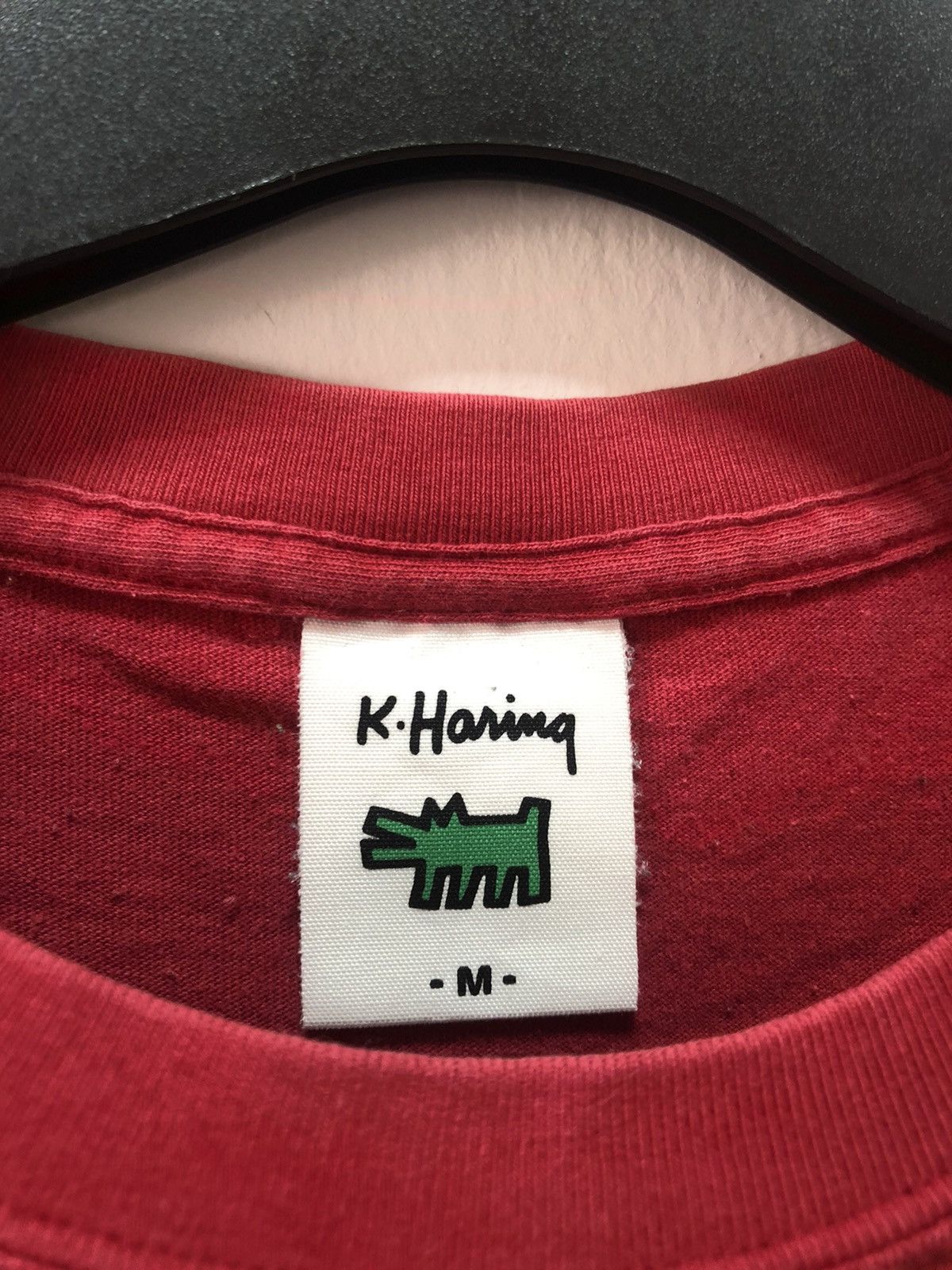 Keith Haring Vintage KEITH HARING T Shirt Red Size US M / EU 48-50 / 2 - 2 Thumbnail
