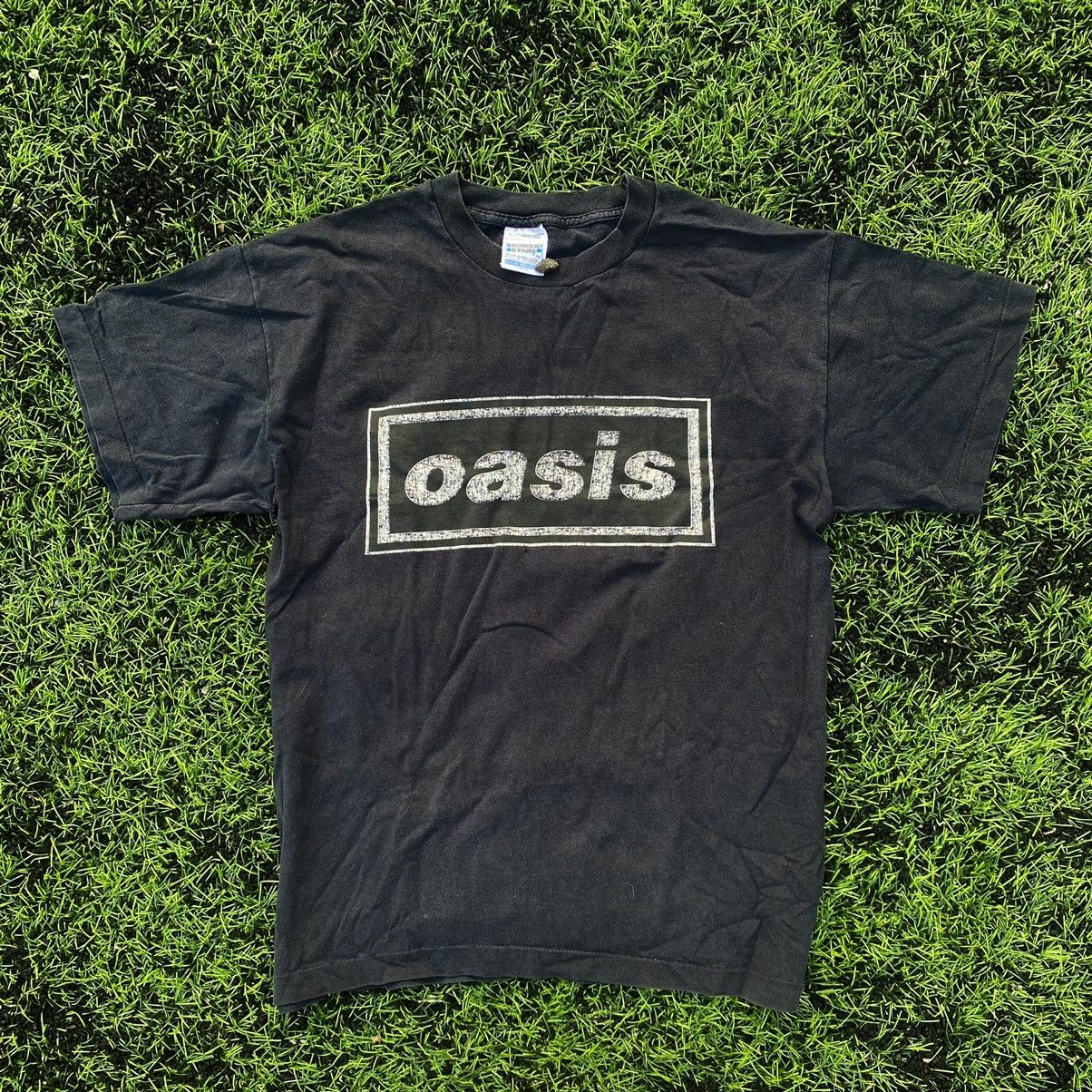 Vintage Vintage 90's Oasis Box Logo T-Shirt | Grailed