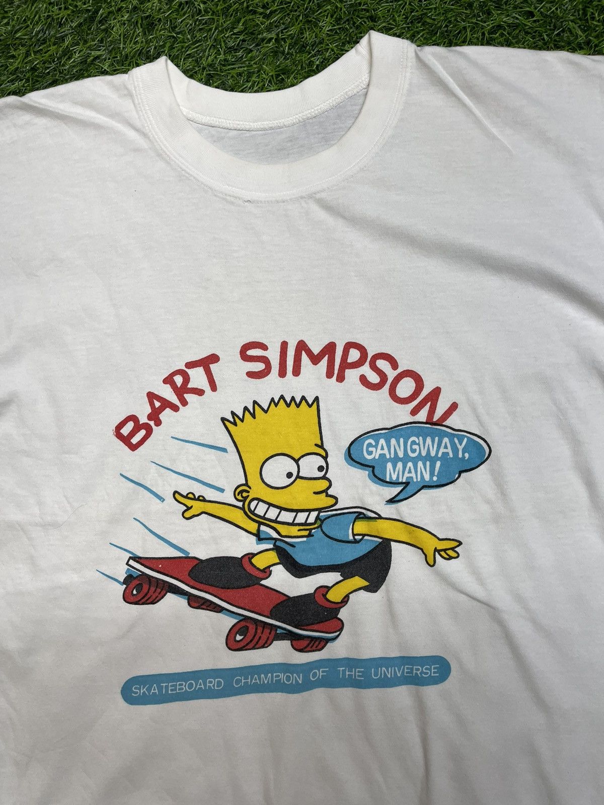 Cartoon Network × Vintage Vintage Bart Simpsons Skateboard Champion In The Universe Movie Tees Size US L / EU 52-54 / 3 - 4 Thumbnail