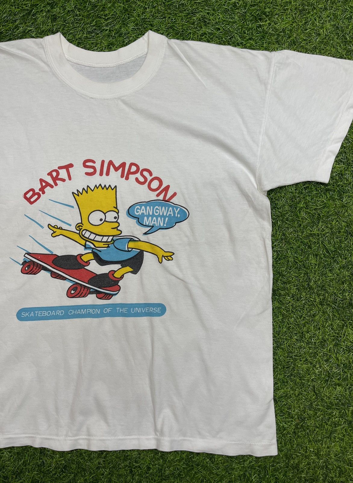 Cartoon Network × Vintage Vintage Bart Simpsons Skateboard Champion In The Universe Movie Tees Size US L / EU 52-54 / 3 - 1 Thumbnail