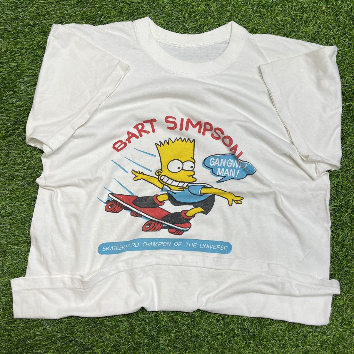 Cartoon Network × Vintage Vintage Bart Simpsons Skateboard Champion In The Universe Movie Tees Size US L / EU 52-54 / 3 - 5 Thumbnail
