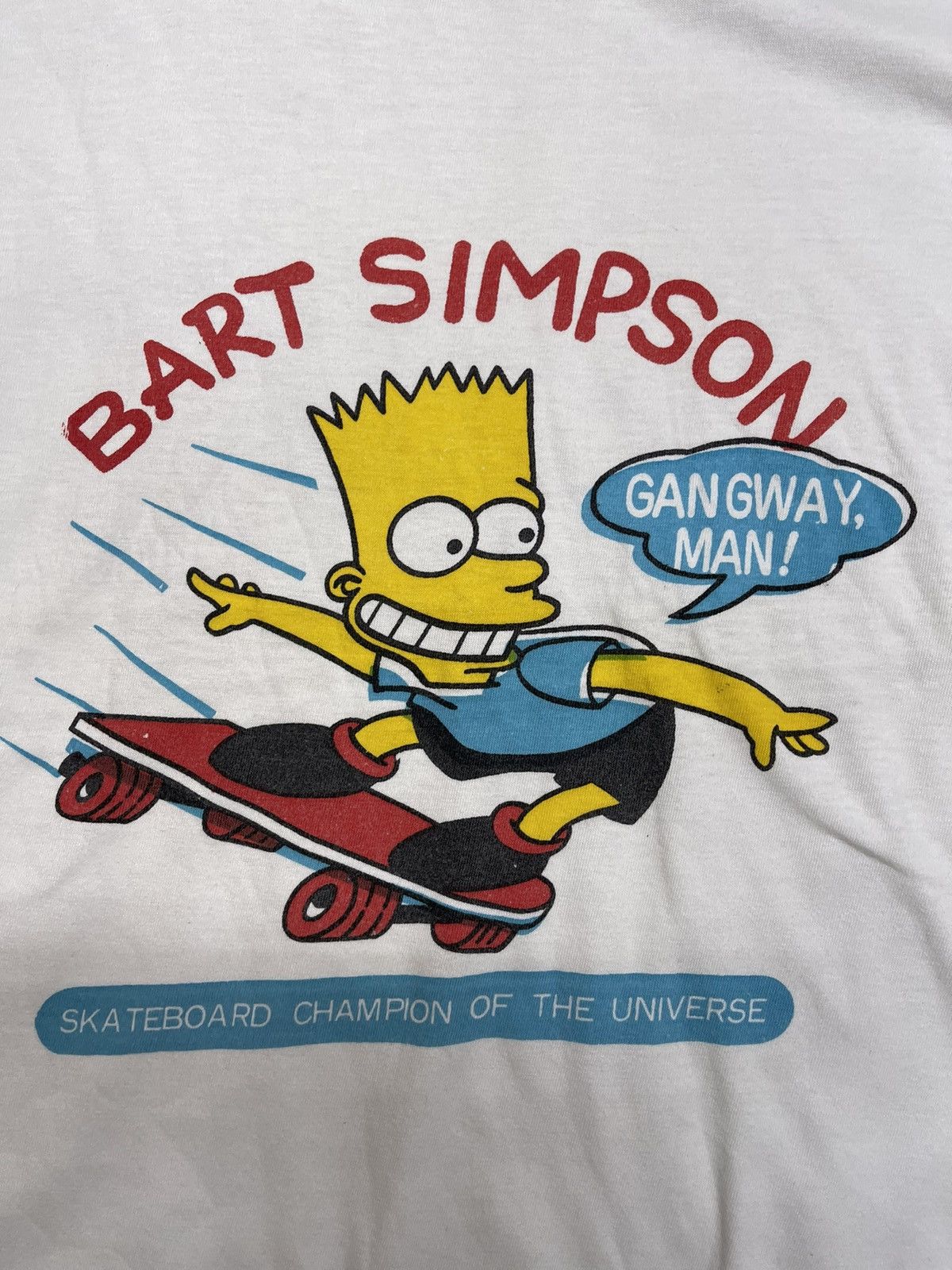 Cartoon Network × Vintage Vintage Bart Simpsons Skateboard Champion In The Universe Movie Tees Size US L / EU 52-54 / 3 - 3 Thumbnail