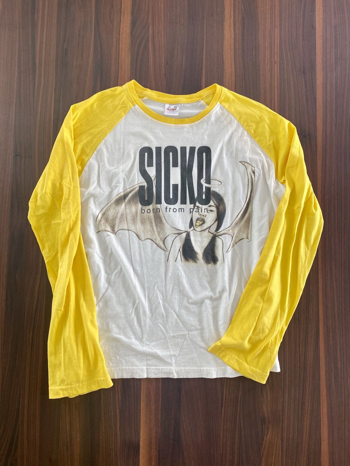 トップス Sicko T-Rex long sleeve t shirts size:S Other Sicko Yellow T-Rex Raglan Longsleeve T-Shirt | Grailed