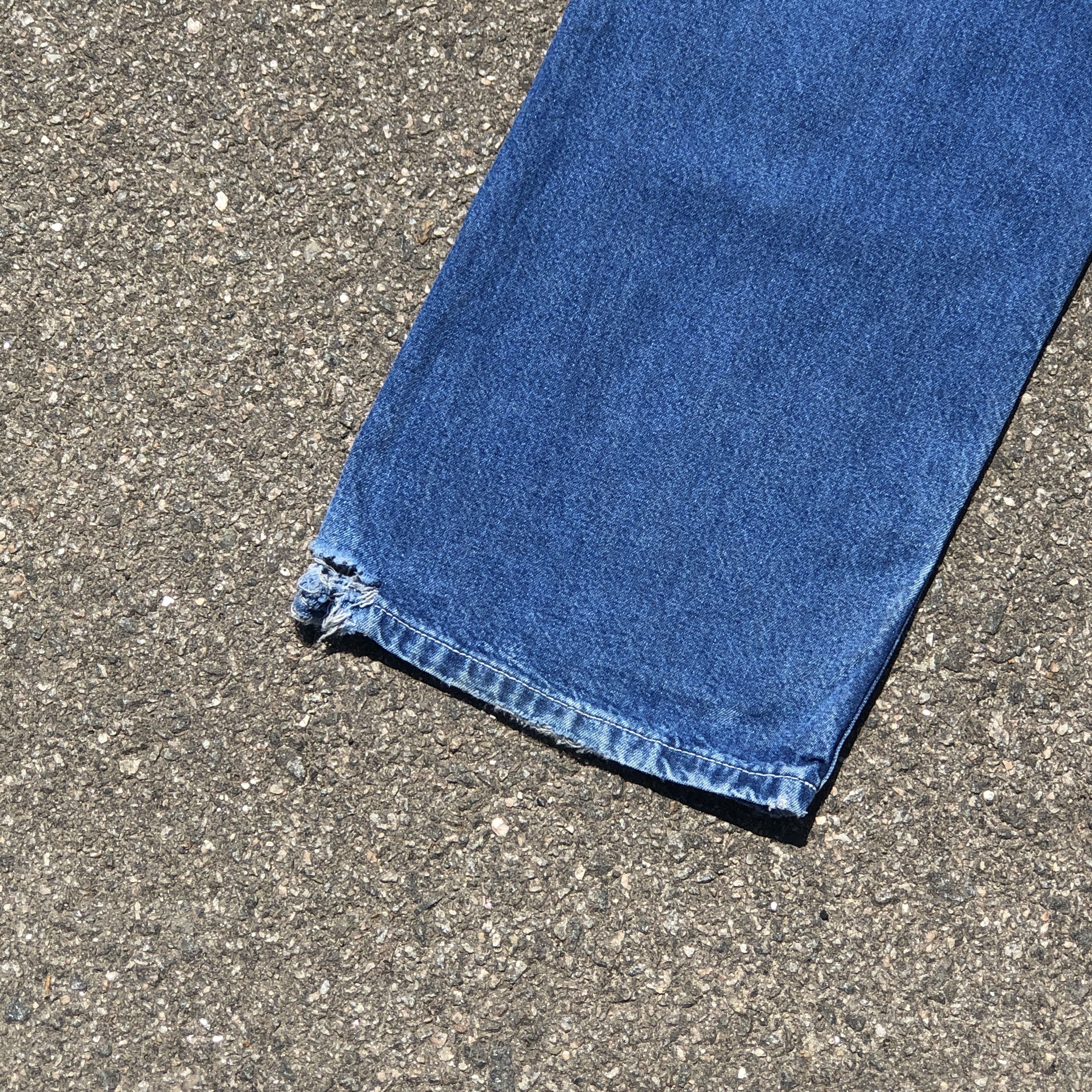 Carhartt × Carhartt Wip × Vintage Vintage Carhartt Blue Carpenter Pant Stonewashed 30x32 Size US 30 / EU 46 - 5 Thumbnail