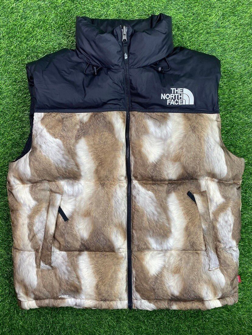 Supreme The North Face Fur Print Nuptse Jacket | Grailed