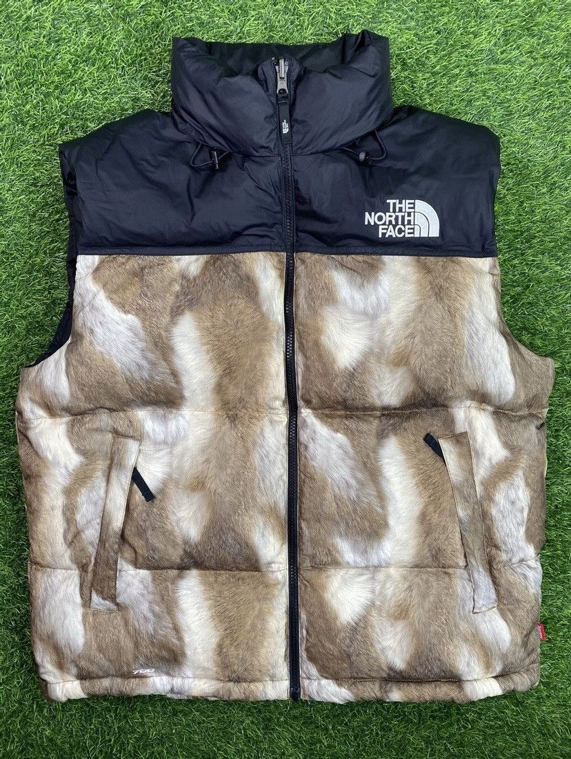 Supreme The North Face Fur Print Nuptse Jacket | Grailed