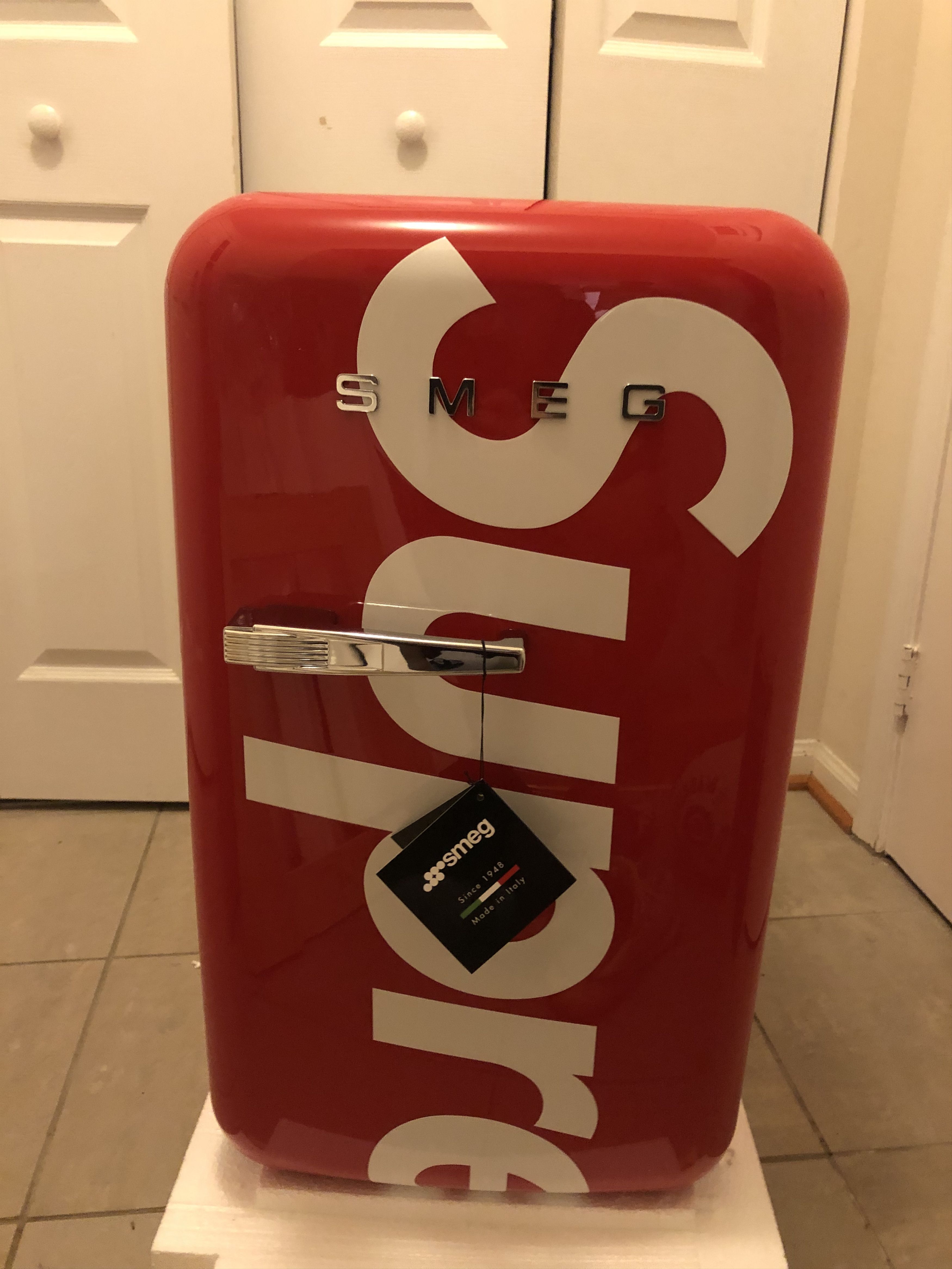 The Supreme x Smeg Mini-Fridge Is Dropping This Week