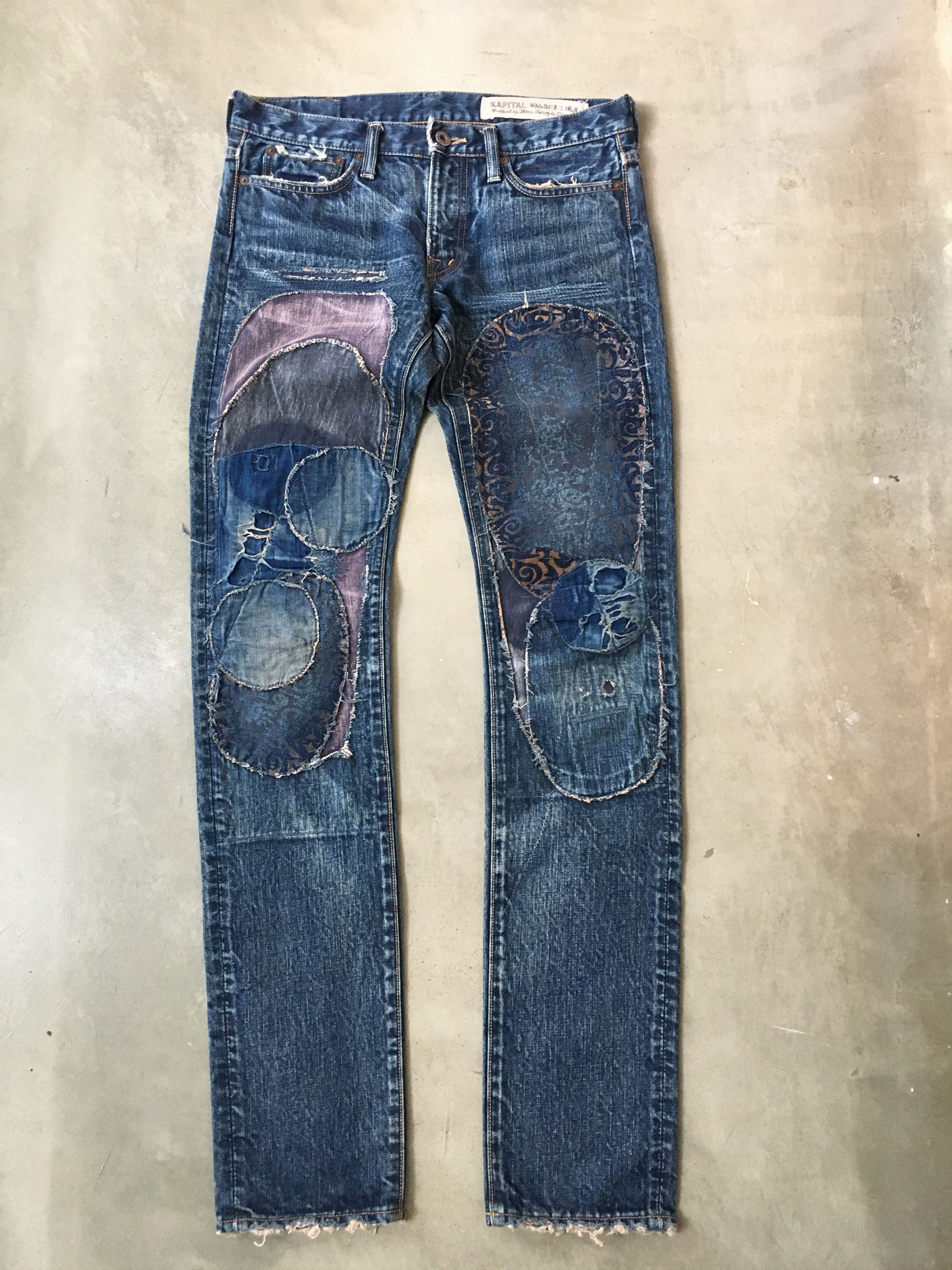 Kapital Kapital Kountry Patchwork Denim Jeans Size US 31 - 1 Thumbnail