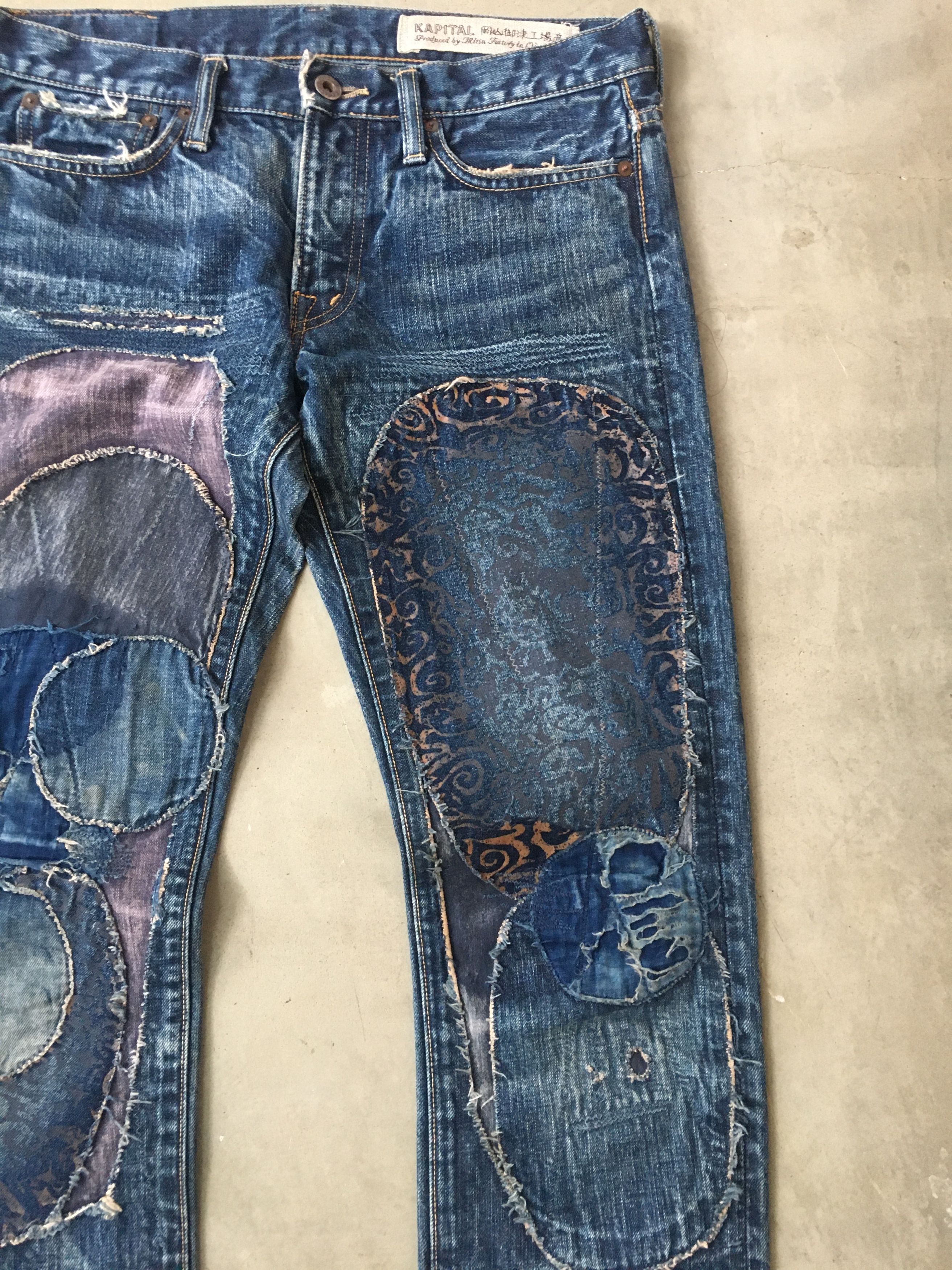Kapital Kapital Kountry Patchwork Denim Jeans Size US 31 - 4 Thumbnail