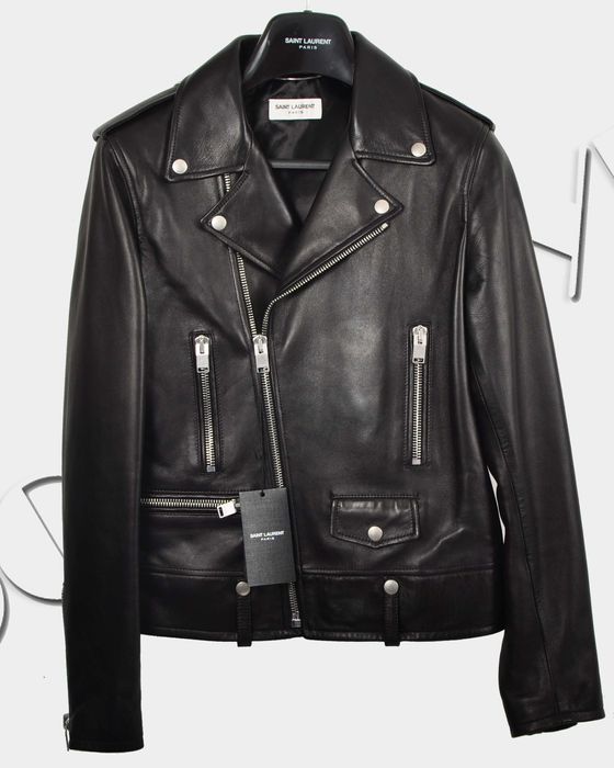 Saint Laurent Paris Classic Black L01 Leather Biker Jacket Grailed 3518