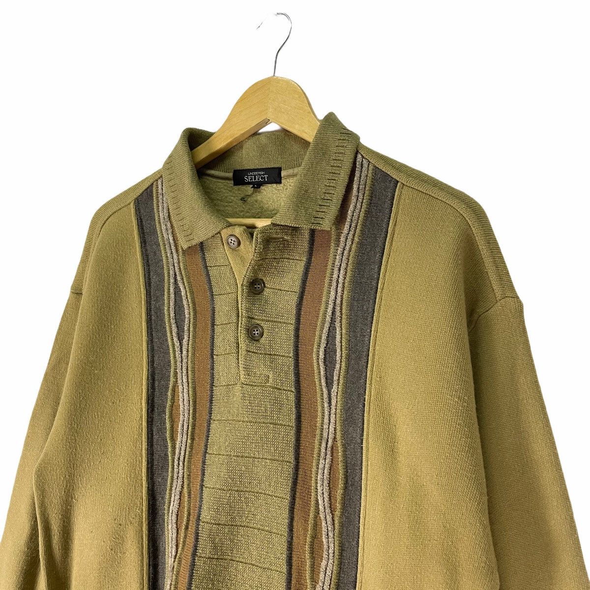 Lindbergh 🌟90s LINDBERGH HALF BUTTO COLLAR SWEATSHIRT Size US L / EU 52-54 / 3 - 4 Thumbnail