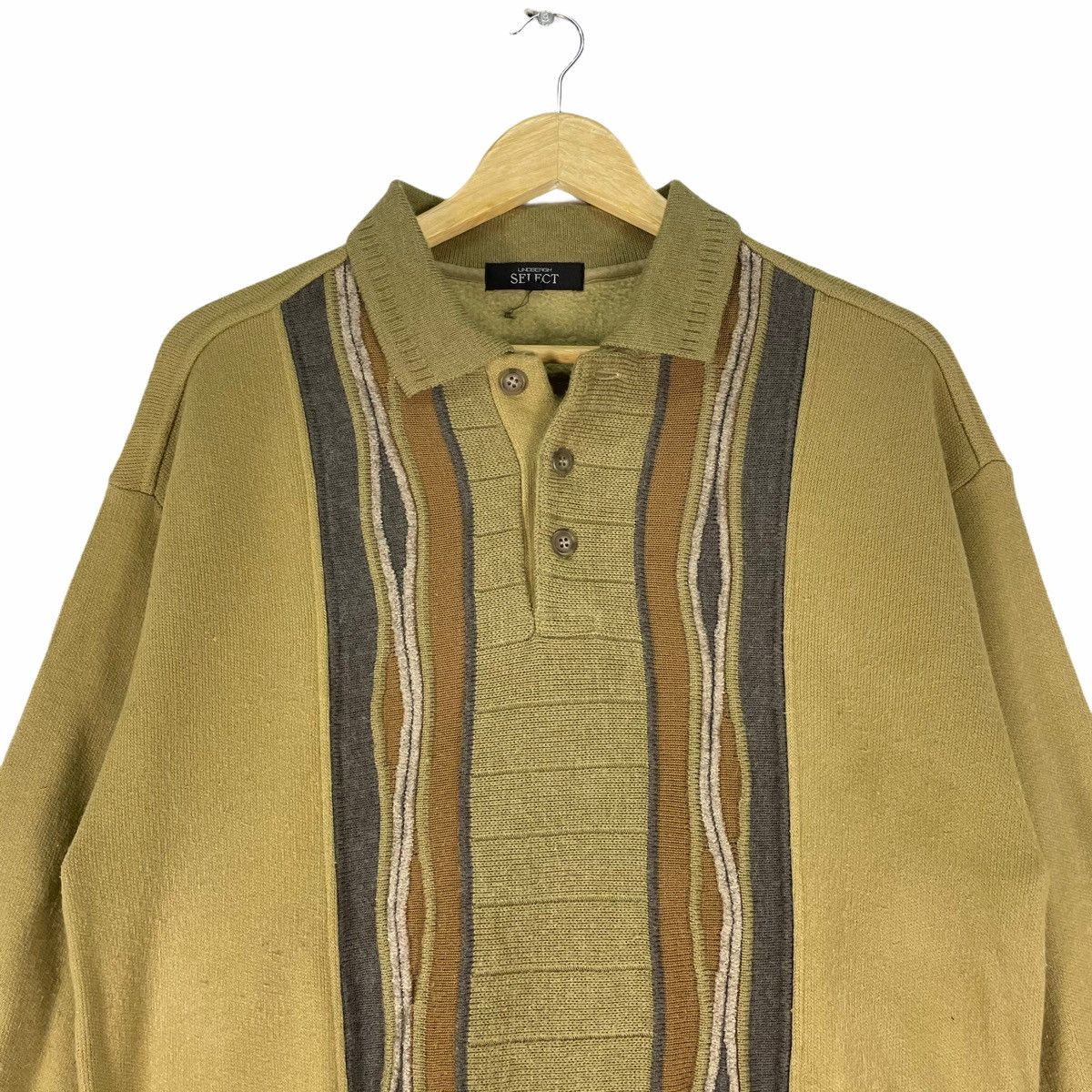 Lindbergh 🌟90s LINDBERGH HALF BUTTO COLLAR SWEATSHIRT Size US L / EU 52-54 / 3 - 2 Thumbnail