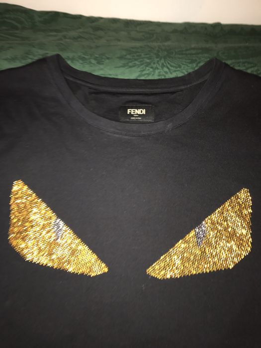 Fendi Crystal Monster T-shirt - Black