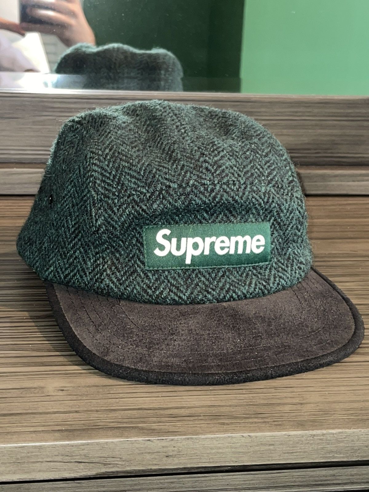 Supreme Supreme Harris Tweed Herringbone Camp Cap Grailed