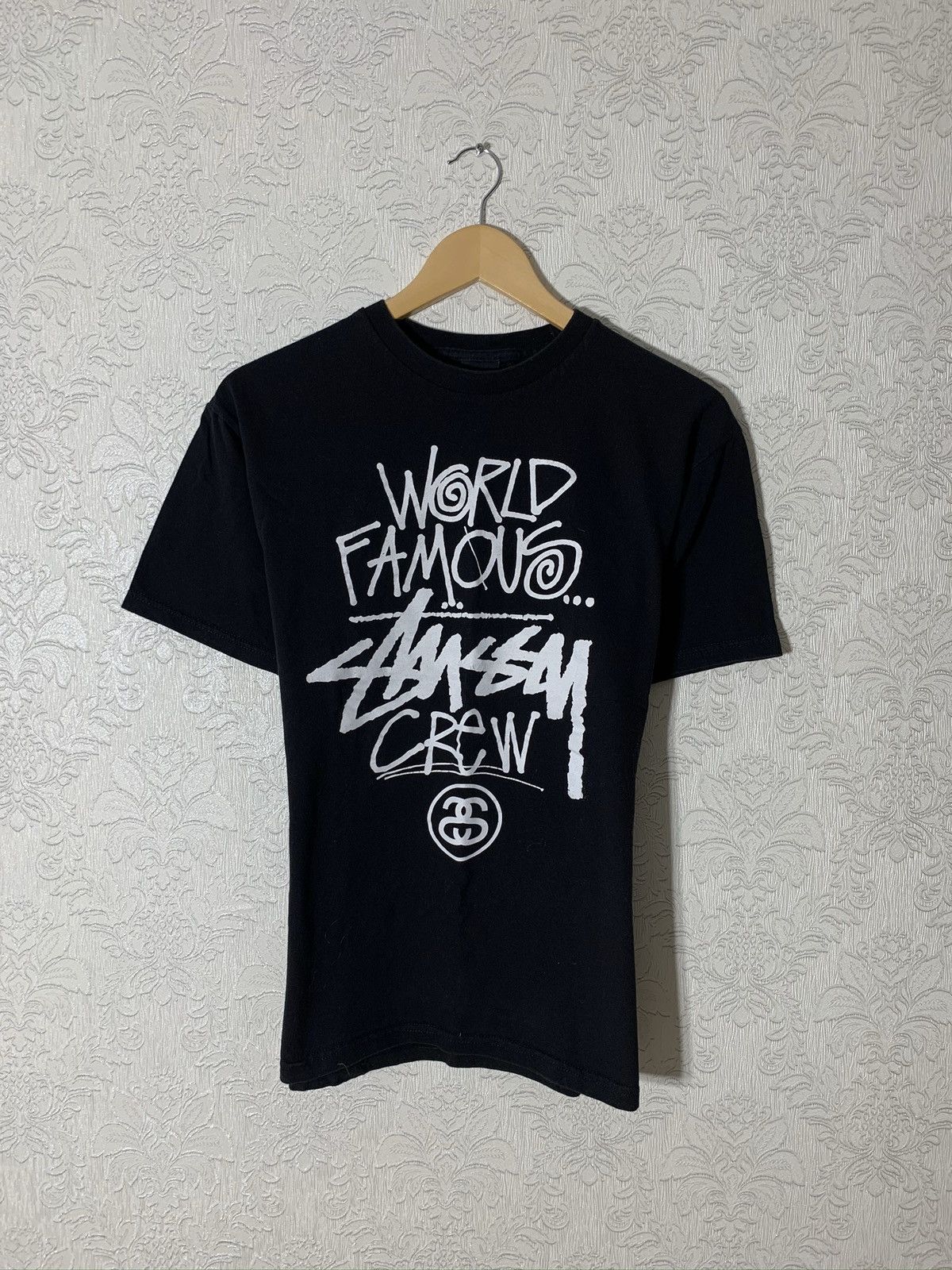 Stussy Stussy world famous crew black M made in mexico t