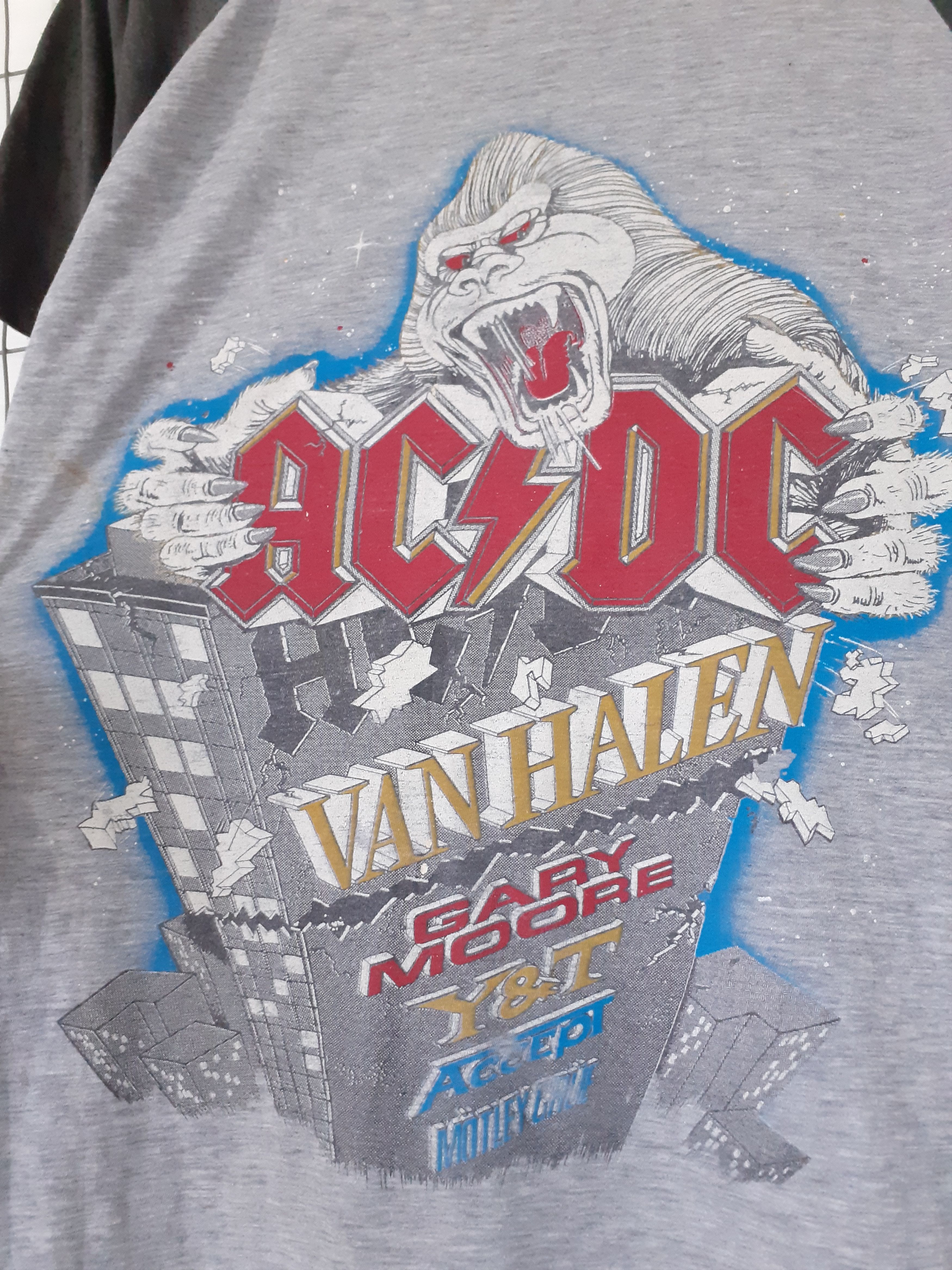 Vintage 80s Monster of Rock ACDC Van Halen Accept G Moore 80s Size US M / EU 48-50 / 2 - 4 Thumbnail