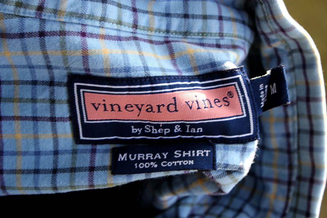 Vineyard Vines Blue Plaid Shirt Size US M / EU 48-50 / 2 - 2 Preview