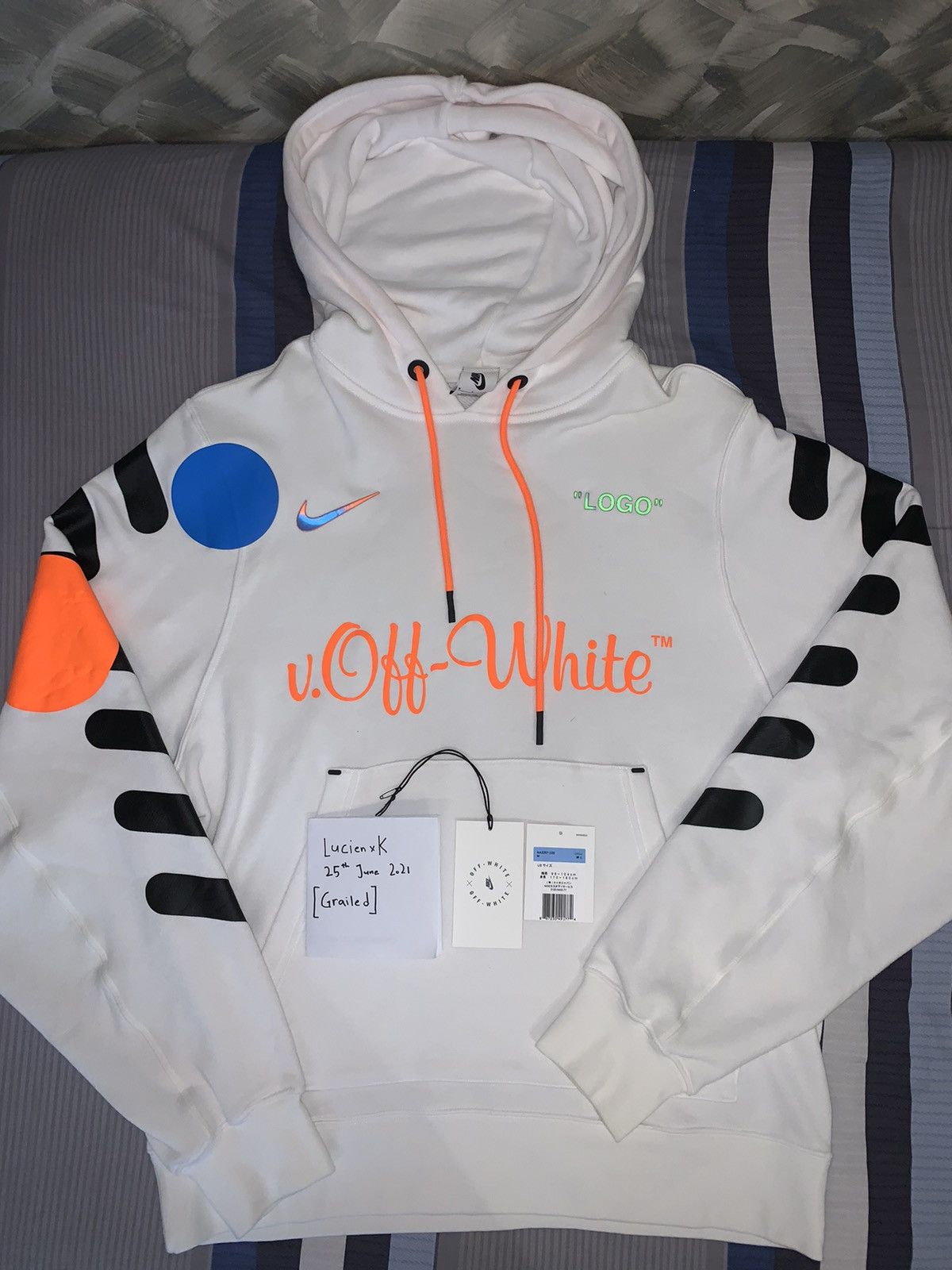 Nike Off White NIKE x Off White Mercurial NRG White Hoodie Grailed