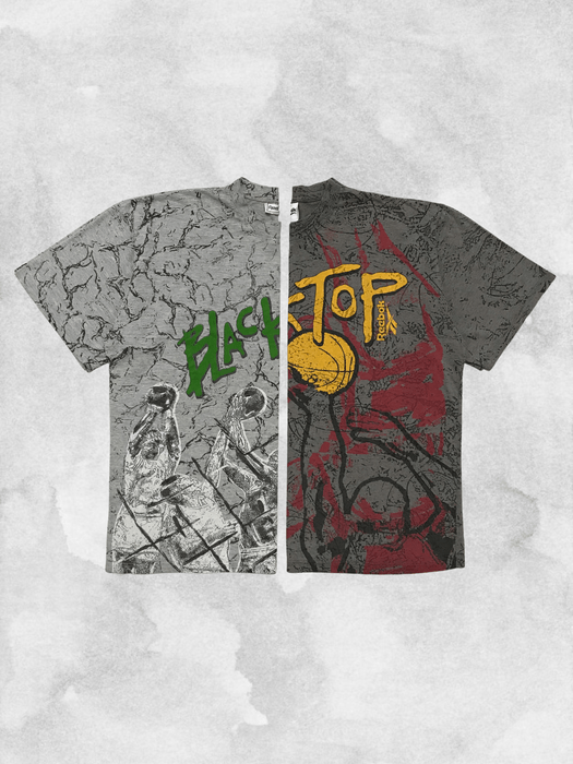 Vintage REEBOK BlackTop Vintage TShirt Big Logo Tee Basketball 90s